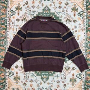 Urban Outfitters Striped Long Sleeve Crewneck Sweatshirt